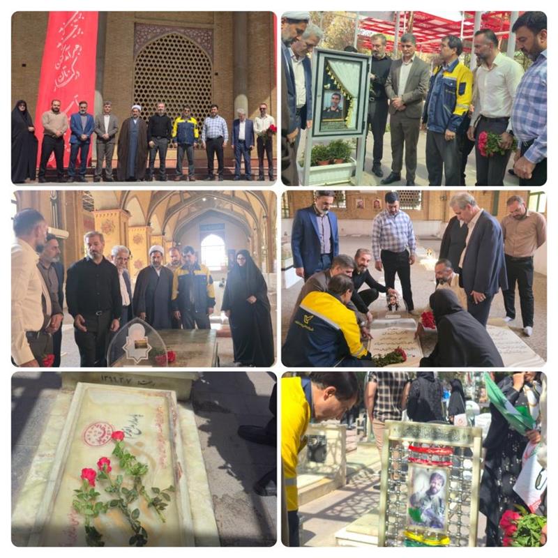 ادای احترام به شهیدان حماسه و ایستادگی در گلزار مطهر شهدا